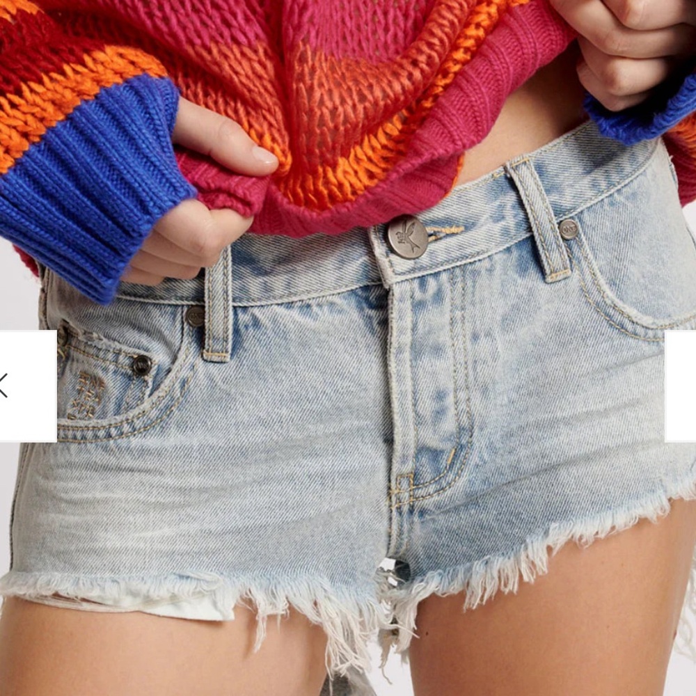 One Teaspoon Low Waist Jean Shorts